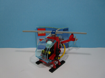 Lego   System 6531 Flame Chaser / Feuerwehr Hubschrauber + Bauanleitung