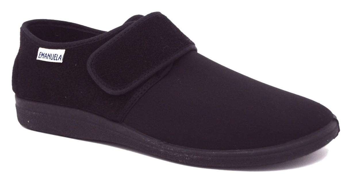 EMANUELA 985 NERO PANTOFOLE UOMO MADE IN ITALY LAVABILI IN