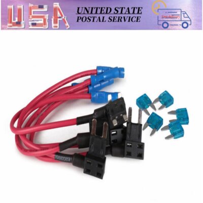 Fuse TAP 5/10 Sets Car Add-a-circuit Adapter Set, Mini ATM APM 15A AMP