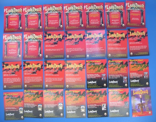 1994 Lady Death Chromium Complete Trading Card Set #1-100 Krome Chaos Comics - Picture 9 of 12