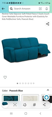 Easy-Going 8541872432 Stretch Sofa Slipcover - teal