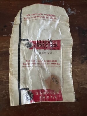 NOS New Old Stock RCA Parts 117139 Capacitor Spark Gap Service Parts