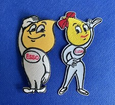 ESSO OIL DROP MAN And LADY MOTORING STYLE EMBROIDERED SEW/IRON ON PATCH/BADGE