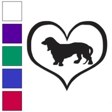 Heart Dachshund Dog Love, Vinyl Decal Sticker, Multiple Colors & Sizes #1446