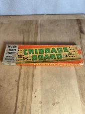 Vintage Milton Bradley Co CRIBBAGE BOARD Game 4626A Instructions w/Original Box