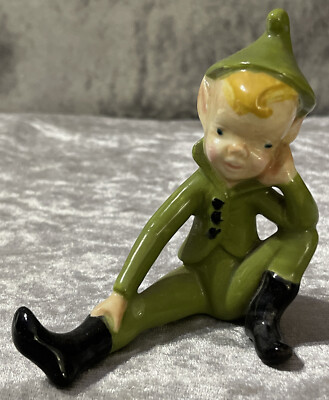 Vintage Pixie Elf Porcelain Figurine