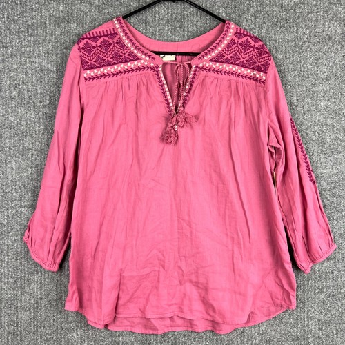 Débardeur Femme Saint John's Bay Taille S - Rose Avec Strass Au Col - Comme Neuf