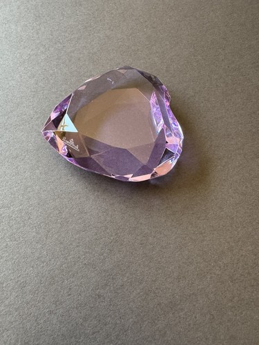 ROSENTHAL HEART-LILAC CRYSTAL PAPERWEIGHTS - Picture 4 of 16