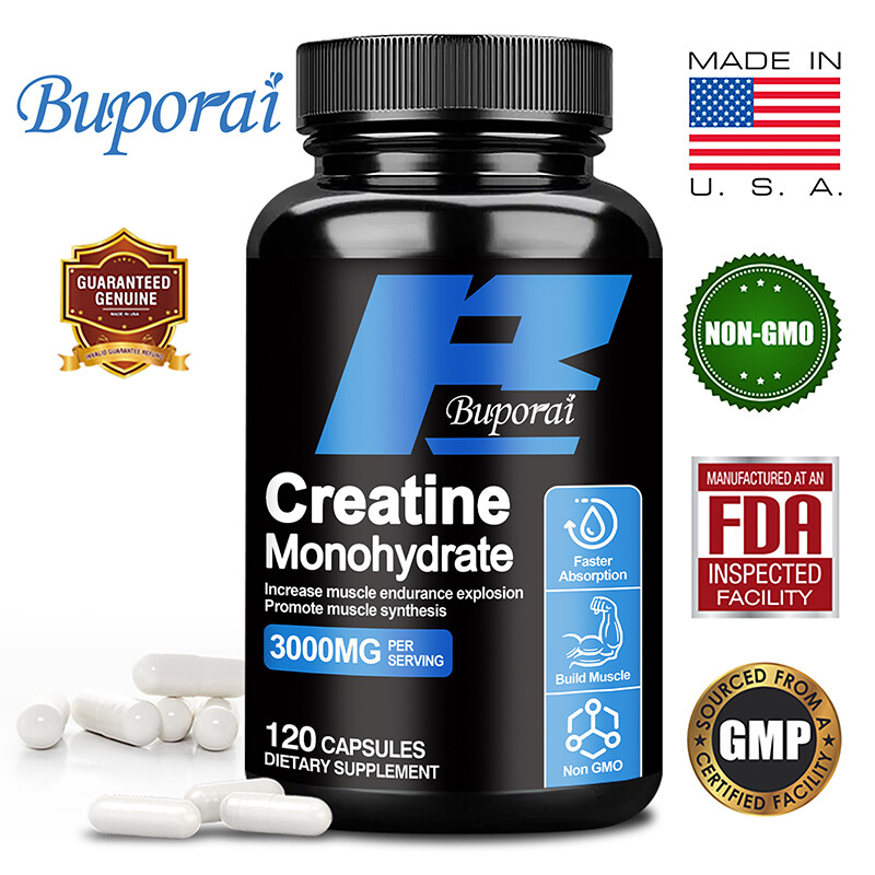 Creatine Monohydrate 3000mg - Muscle Gain Strength, Sports & Fitness Performance