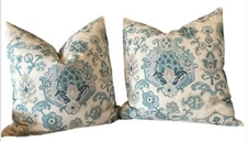One Pair Kravet Fabric’s Saoukrug Linen Pillow Covers