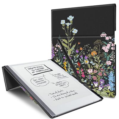 Case for Remarkable 2 Paper Tablet 10.3'' 2020 Black Flower