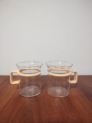 Bodum Bistro Espresso Glass Mug Cup Tea Espresso Set of 2 Vintage