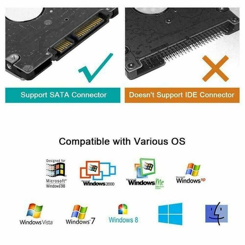 5 x USB 3.0 to 2.5" SATA III Hard Drive Adapter Cable/UASP-SATA USB3.0 Converter - Picture 7 of 13