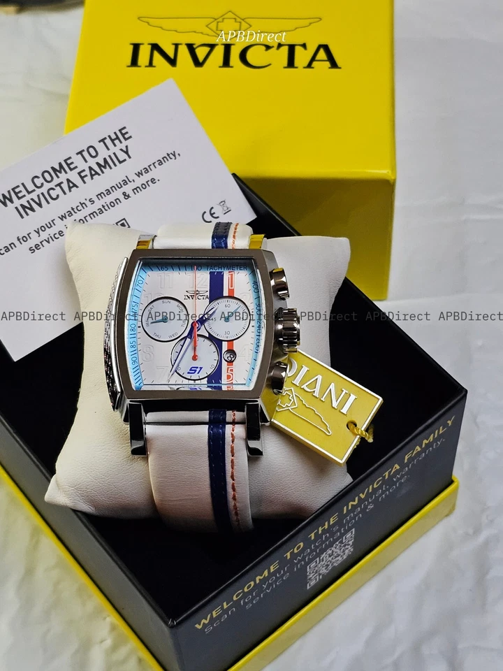 Reloj Hombre Invicta - S1 Rally - Race TEAM Swiss Z60 Cronógrafo Cuero Blanco Foto 3 de 4