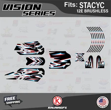 Graphics Kit for STACYC 12E Brushless Electric Bike (All Years) Vizion - Red