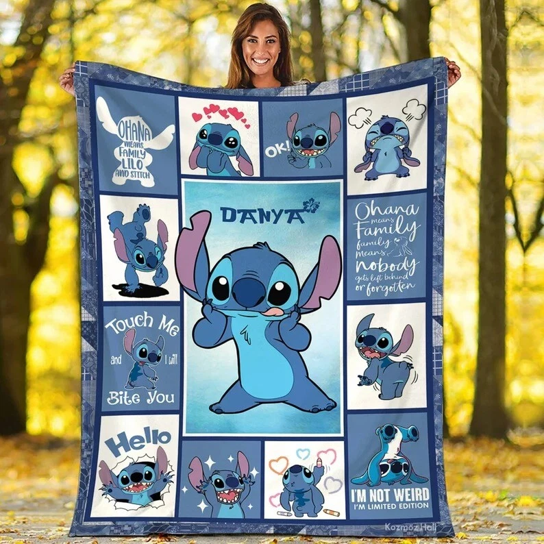 Custom Name Disney Stitch Blanket, Lilo And Stitch Gifts - Bring Your  Ideas, Thoughts And Imaginations Into Reality Today