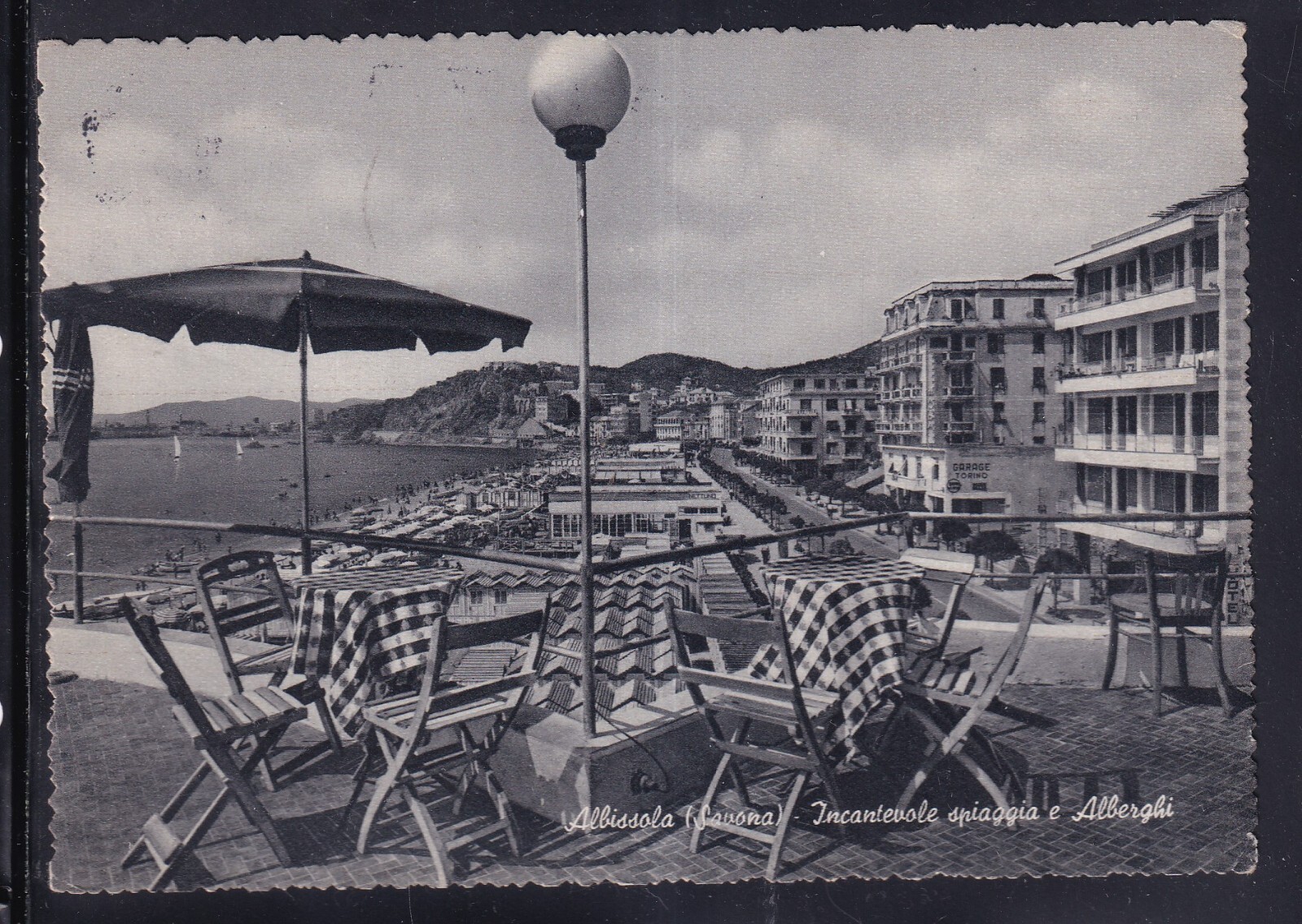 Cartolina Albissola Spiaggia e Alberghi GB1311