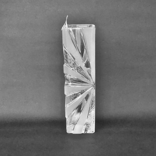 vintage Warmensteinach Glaswerke heavy lead crystal hand-cut 24% PbO glass vase - Picture 3 of 18