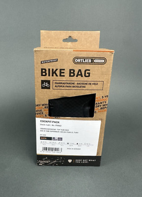 Ortlieb Lightweight Bike Packing Cockpit Pack Stem Bag 0.8L Black IP53 Rated