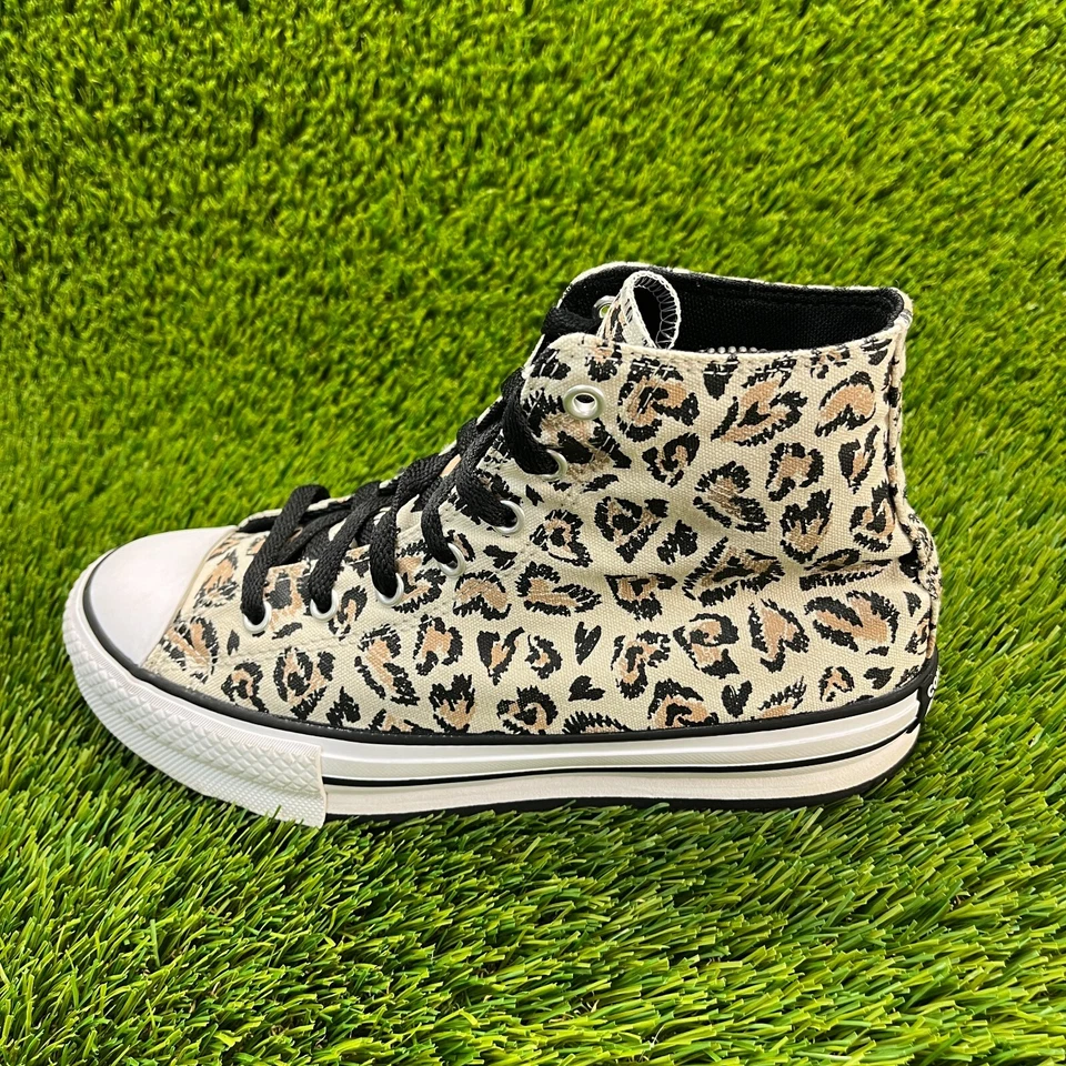 匡威 CTAS 高豹纹黑色男孩 5.5Y 码休闲鞋运动鞋 — 第 3/4 张图片