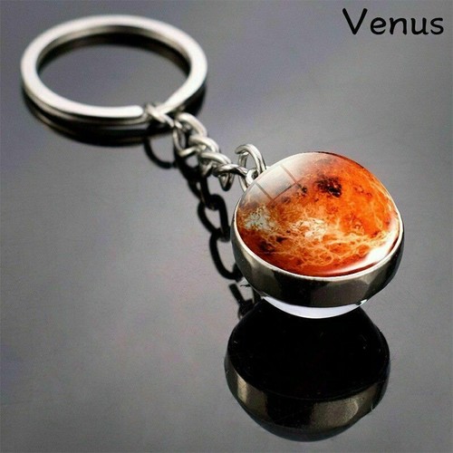 Solar System Planet Galaxy Nebula Keychain Glass Ball Pendant Luminous Keyrings. - Bild 17 von 41