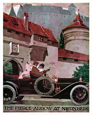 1910 Pierce-Arrow Cars Poster - Oldtimer Automobil Werbedruck Oldtimer Deko