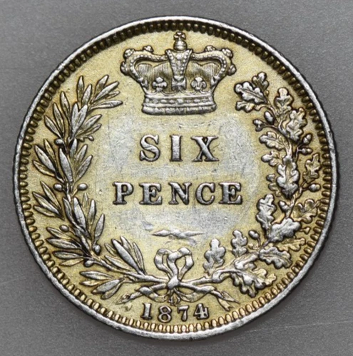 1874 Victoria Sixpence — photo from the most recent tracked eBay sale