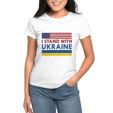 CafePress I Stand With Ukraine Women's T Shirt Women's T-Shirt 906470205