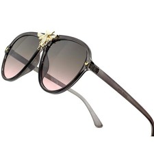Sunglasses for Men Women Bee Fashion Designer Flat Top Square Aviator Shades