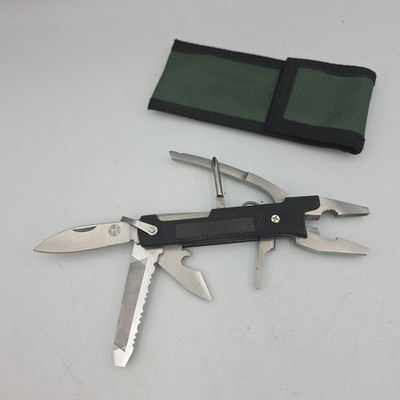 VINTAGE MINT BARLOW WITH SPRING PLIERS MULTI-TOOL POCKET KNIFE BELT SHEATH