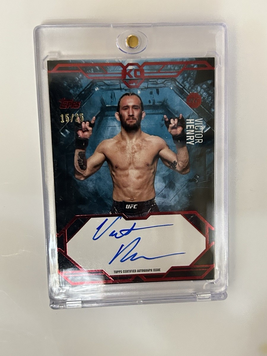 2015 Topps Knockout Ufc Victor Henry Auto /25 Rookie Red | eBay