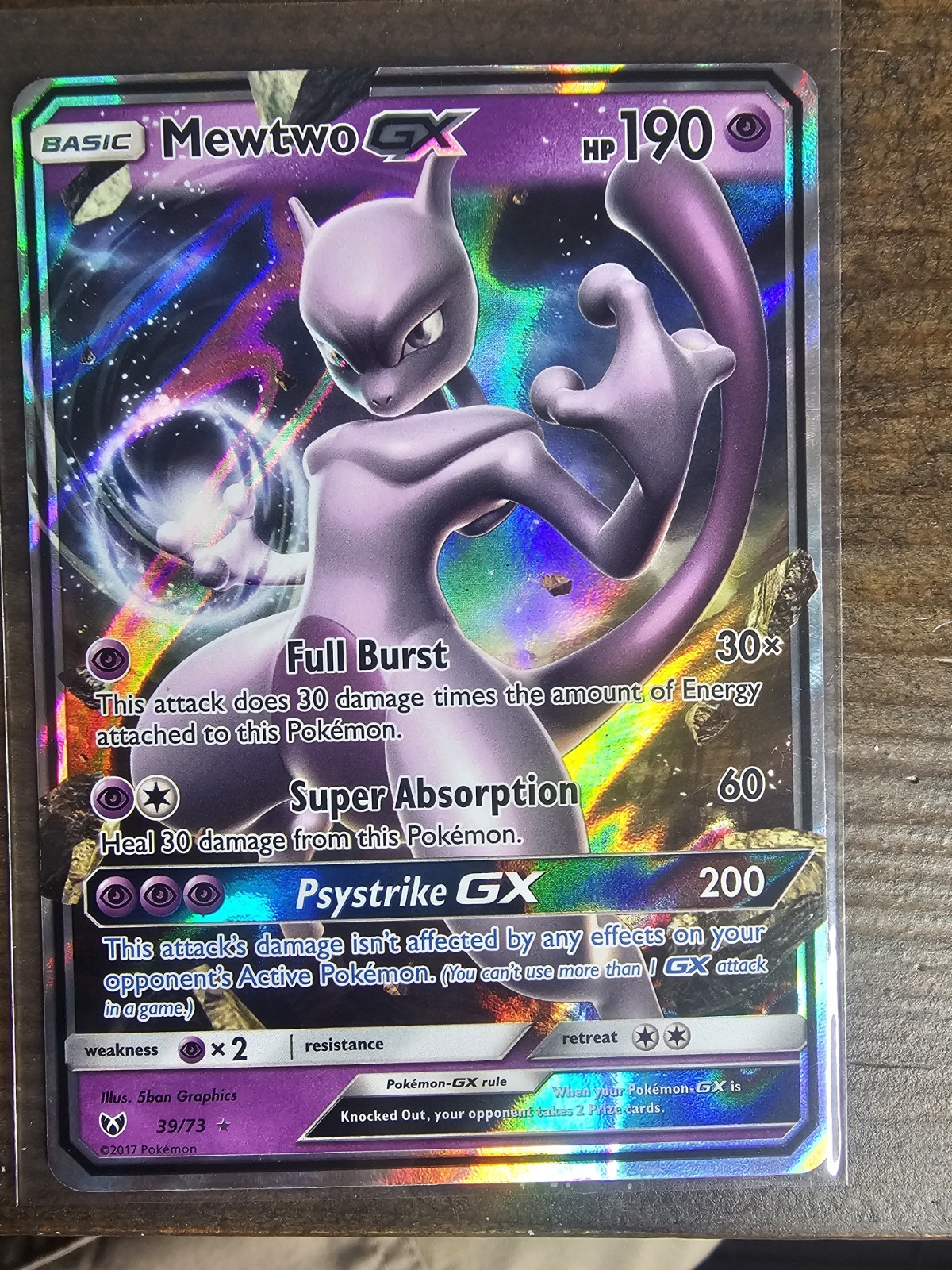 Mewtwo GX 39/73 Shining Legends Ultra Rare Holo Pokemon Card