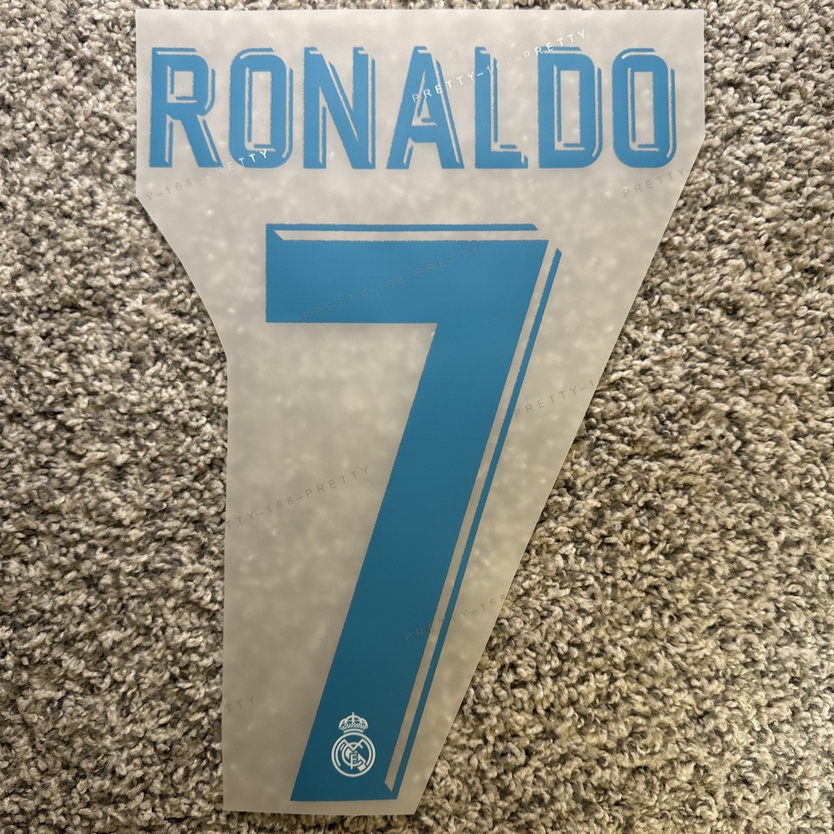 2017/2018 Real Madrid Ronaldo 7 Player size Nameset Number | eBay