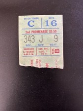 1971 GEORGE HARRISON & FRIENDS, CONCERT FOR BANGLADESH TICKET, BOB DYLAN MSG NYC