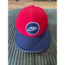 Nike Golf Red Blue Flat Bill Snapback Baseball Cap Hat Championship Athletes