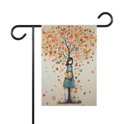 Fall Garden Flag & House Banner, Autumn Decor, Outdoor Art, Seasonal Welcome 