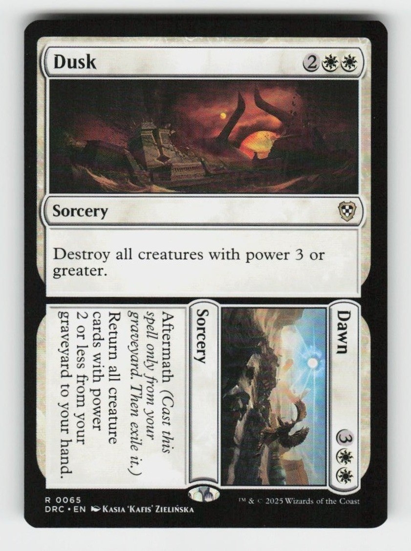 Dusk // Dawn 65 Rare Commander: Aetherdrift Magic: The Gathering Near Mint