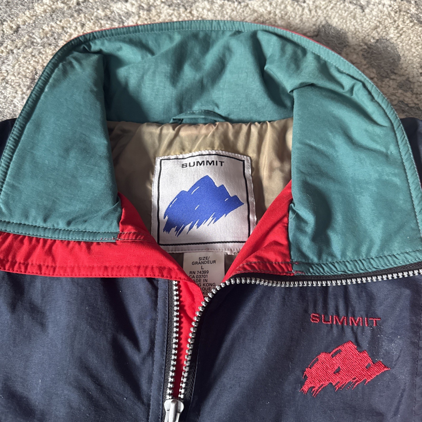Summit Retro Nylon Pullover Waterproof Jacket, Me… - image 4