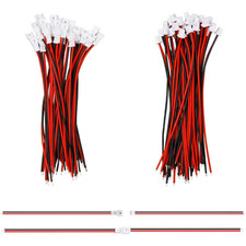 10 or 30 Pairs JST 1.25Mm 2 Pin Micro Male Female Connector Plug with Red Black