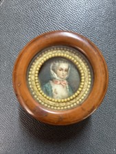 Antique Portrait Miniature in Snuff Box