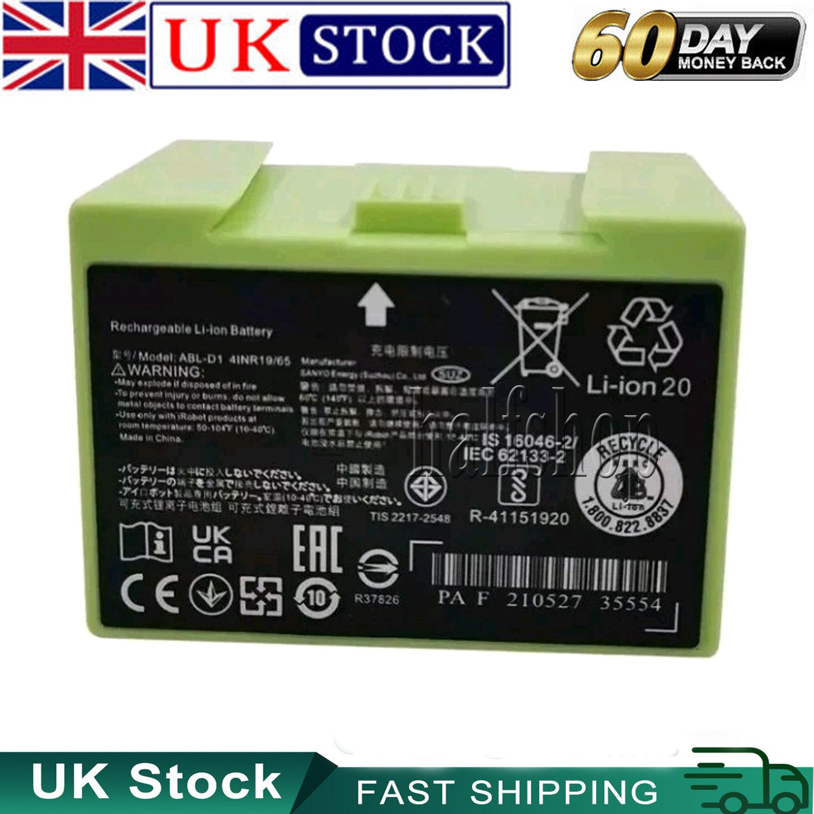 for iRobot Roomba e & i  ABL-D1 Battery i8 i8+ i7 i7+ i4 i4+ i3 i3+ e5 e6 J7 J7+