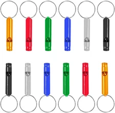 Set of 12 Extra Loud Whistles for Camping Hiking Hunting Outdoors Sports and ...