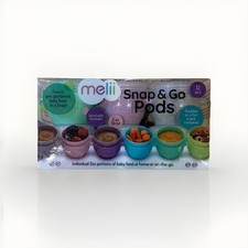 Melii Snap Go Snack Pods Baby Food Containers 12-Pack 2oz BPA Free New