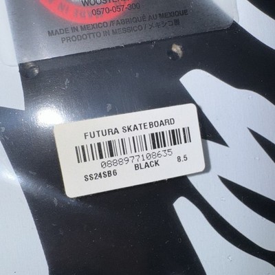 Supreme Futura Skateboard Deck Black Size 8.25 SS24 Brand New