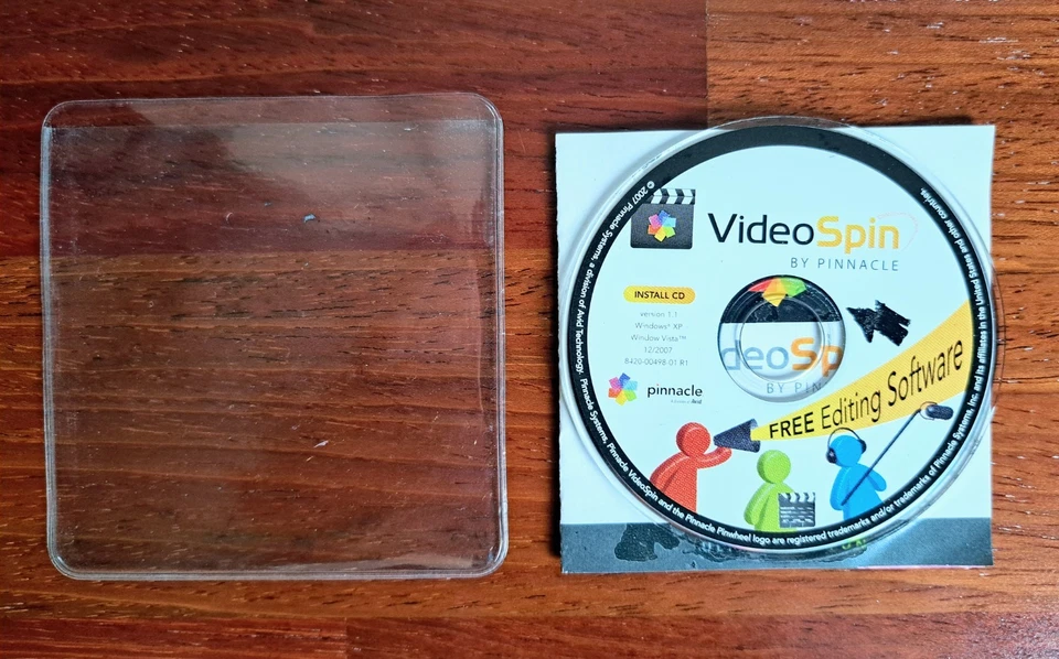 VideoSpin by Pinnacle, Video Editing Software, Version 1.1, 2007, 8 cm Mini CD - Image 2 of 4