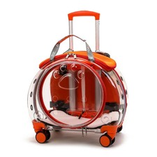 Tiertransportbox mit Rollen rollbar Katzenrucksack leichtg&auml;ngig f&uuml;r Hundehalter