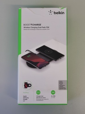 Belkin BOOST CHARGE Wireless Charging Dual Pad 2x 15W schwarz ''wie neu''