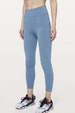 Lululemon Size CA4 AU8 In Movement 7/8 Tight 24" with pocket Blue 
