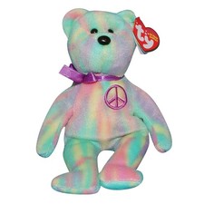 Ty Beanie Baby Peace - MWMT (Bear Candy Stripes 2010)