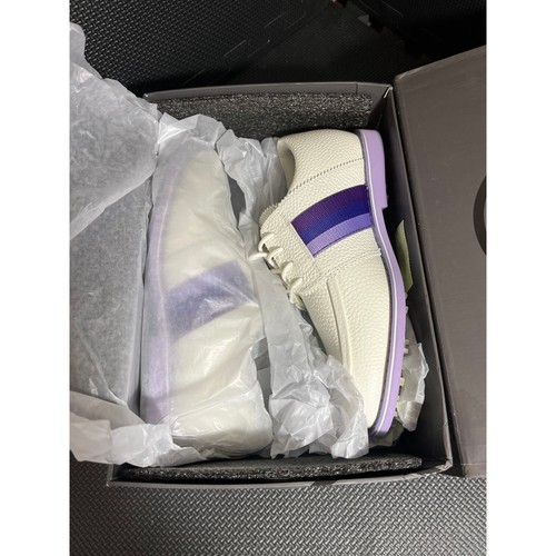 NEW G/Fore Women's SIZE 6 G4 Grosgrain Brogue Gallivanter Golf Shoe Purple - Afbeelding 3 van 6